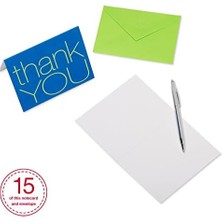 Uray Home Greetings Çok Renkli Teşekkür Kartları ve Renkli Zarflar, 50 Adet