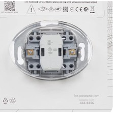 Emdeco Metalik Beyaz Mekanizma+Düğmekapak Çabuk Bağlantı Işık Komütatör