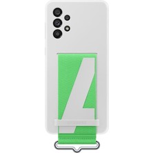 MiraLive Galaxy A73 Kordonlu Silikon Kılıf - Beyaz