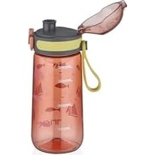 MiraLive Tkk 400ML Pipetsiz Taşıma Askılı Süzgeçli Çocuk Su Matarası (Turuncu)