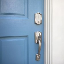 Emdeco Camelot Front Entry Handle Kaza Left-Handed Lever (Saten Nikel) FE285 Cam 619 Acc Lh