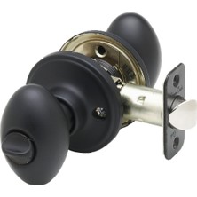 Emdeco EK2030BC Yumurta Kapı Tokmağı, Gizlilik Fonksiyonu, 1 Paket, Siyah