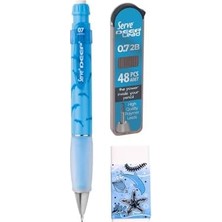 Uray Home Doğa Desenli Deep Kalem, Deep Silgi ve Deep Min, 0.7 Mm, Gök Mavi