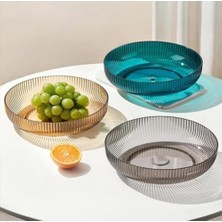 MiraLive Plastik 28 cm Sunum Kasesi Meyvelik Salata Kasesi Masa Üstü Sunumluk Çok Amaçlı Kase (Mavi)