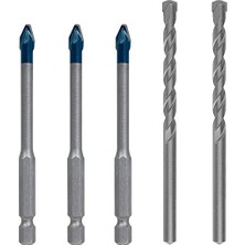 MiraLive Professional 5 Parça Expert Hex-9 Hardceramic Matkap Ucu Seti (Sert Fayanslar, Ø 6 Mm, Aksesuar Döner Matkap/vidalamalar)
