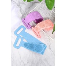 Uray Home Çift Taraflı Banyo Sırt Kesesi Silikon Duş Lifi Fırçası 70 cm