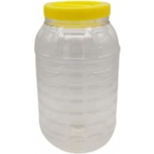 Uray Home - Sarı Kapaklı Şeffaf Gövde Turşu Bidonu 5 Litre