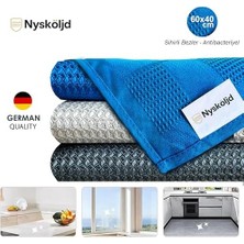 Emdeco Plus Mikrofiber Bez Cam Bezi Mikrofiber Temizlik Bezleri Sihirli Mikrofiber Temizlik Bezi Ev Mutfak Araba Motosiklet Pencereler 40X60 cm 3 Adet