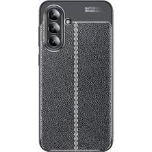 Uray Home Galaxy A26 Uyumlu Kamera Korumalı Deri Görünümlü Darbe Emici Tam Korumalı Auto Focus Lüks Silikon Kılıf