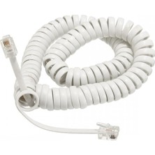 Emdeco Usin Spiral 3 Metre RJ11 Hat Ahize Telefon Bağlantı Kablosu