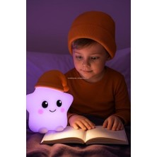 Uray Home Hayvan Figürlü Gece Lambası, Silikon Rgb Dokunmatik, Yumuşak Işık, Bebek Odası ve Çocuklar Için, USB Şarjlı, Renkli Aydınlatma, Dekoratif Gece Lambası, Uyku Işığı (Yıldız)