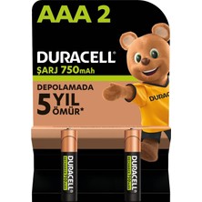 Emdeco Şarj Edilebilir Aaa Ince Kalem Pil (2'li Paket) 750 Mah Nimh, 1000 Sarj Döngüsü, Önceden Sarj Edilmiştir