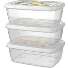 Emdeco Aria Saklama Kabı 1200 ml 3'lü Se