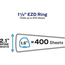 Emdeco Ağır Iş Görünümü 3 Halkalı Klasör, 3,81 cm Tek Dokunuşlu Ezd Halka, 21,59 cm x 28 cm Kağıt Tutar, 1 Adet Gri Kullanımlı Klasör (79773)