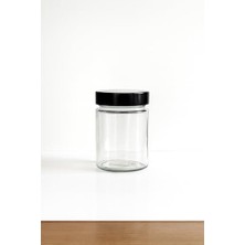 Uray Home 350 ml Kavanoz Metal Derin Kapaklı 350 cc Şeffaf Reçel, Marmelat Cam Kavanoz Deep 6 Adet (Bakır Kapak)