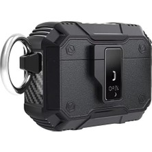 Emdeco Airpods Pro 1/.2. Nesil ile Uyumlu Kılıf, Aç-Kapa Tuşu ile Düştüğünde Kapak Açılmaz, Yüksek Korum, Karbon Detaylar, Rahat Kullanım, Tuş ve Delikler Birebir Uyum, Premium Cover (Siyah)