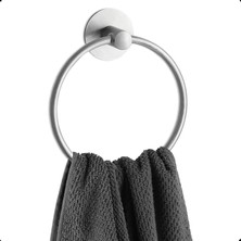 Emdeco Yapışkanlı Havlu Halkası, Deliksiz Montaj, Paslanmaz Çelik Yapı, Şık ve Modern Tasarım, Mutfak ve Banyo Için Pratik Havlu Askısı