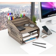 MiraLive Medium Hexa Masaüstü Organizer Ceviz