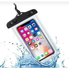 Uray Home Su Geçirmez Telefon Kılıfı - Uyumluluk, Dokunmatik Şeffaf Ekran, Deniz ve Havuz Kullanımına Uygun Boyun Askılı Kılıf - Siyah