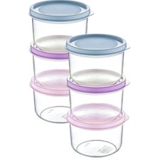 Emdeco 6 Adet Renkli Kapaklı Mini Saklama Kabı, 175 Ml, Bulaşık Makinesinde Yıkanabilir