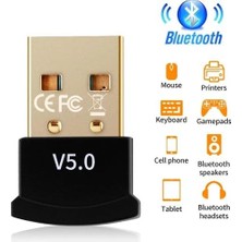 Emdeco AL-BL05 Bluetooth V5.0 USB Doungle Bluetooth Kablosuz Adaptör (Pc Içindir) Tak Çalıştır. Win 7/8/10/11 Uyumlu