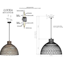 MiraLive Venira 10 Küçük Boy 40’lık Bamboo Tekli Sarkıt, Doğal Ahşap