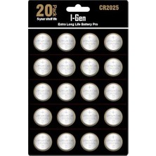 Emdeco CR2025 Pil 20'li Paket Lityum Düğme Pil 3V 2025