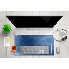 MiraLive Mikrofiber Dekoratif Mouse Pad, 7mm Kalınlık, Kaygansız Taban, Leke Tutmaz, Su Geçirmez, Ofis Aksesuarı (Lacivert, 40X80CM)