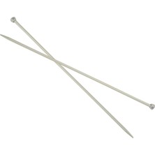 Emdeco - Beyaz Düz Örgü Şişi 4,5 Numara