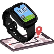 Emdeco 5 Plus Çocuk Akıllı Saat - Görüntülü Arama, Gps, Sos, Sağlık Takibi, Güvenli Alan (Siyah)