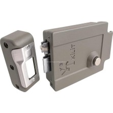 Emdeco Yt Elektrikli Tirajlı Kapı Kilidi, 70 mm Pirinç Silindir, Çift Yöne Açılır, 12V Ac, Apartman Girişi, Güvenlik, Otomat Kilit, Demir Kapı Kilidi, Kapı Otomatiği (Gri, 70 Mm)