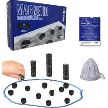 MiraLive Süper Keyifli Manyetik Taş Oyunu - Manyetik Satranç Oyunu, Mıknatıslı Taş Oyunu, Eğitici Masa Oyunu, Konsantrasyon ve Mantıksal Düşünme Geliştirici, Ebeveyn-Çocuk Iletişimi, Seyahat Oyunu