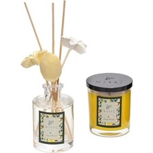 Emdeco Limon Çiçeği Oda Kokusu ve Vegan Mum Hediye Seti