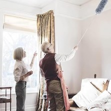 Emdeco Teleskopik 3'lü Mop Temizlik Seti – Ayarlanabilir Saplı, Toz Alma Püsküllü, Çok Fonksiyonlu Zemin ve Yüzey Temizleyici