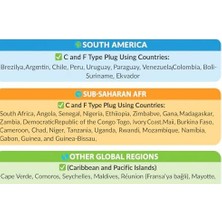 Emdeco Hadron Uluslararası Seyahat Adaptörü 2’li Set, Tip C Avrupa, Tip G Ingiltere Adaptör Fişi, 150 Den Fazla Ülke Uyumu, Çoklu Uç Fiş Desteği, Hac, Umre, Abd, Ab, Ingiltere, Avustralya Priz Dönüştürücü