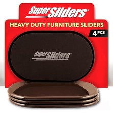 MiraLive Super Sliders 4724095N Tekrar Kullanılabilir Xl Halı Için Ağır Mobilya Taşıyıcıları Hızlı ve Kolay Bir Şekilde Her Eşyayı Taşıır, Kahverengi, 4'lü Paket
