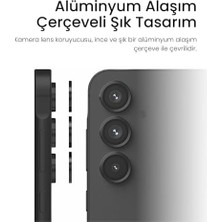 Emdeco Psr Aksesuar Galaxy Serisi Kamera Lens Koruyucu - 9h Sertlik | Otomatik Hizalama Aparatlı | Alüminyum Çerçeveli | Çizilmeye ve Düşmeye Karşı Tam Koruma (Siyah, S25)