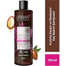 Emdeco Argan Oil & Keratin Besleyici ve Kırılma Karşıtı Saç Bakım Şampuanı, 350 Mililitre, Vegan