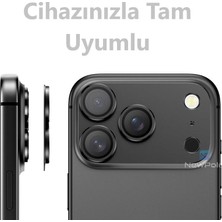 Emdeco 17 Pro Max Için Kamera Lens Koruyucu [darbeye Dayanıklı] Alüminyum Lens Kamera Koruyucu Tam Kaplayan 17 Pro Max Lens Koruyucu (Titanyum Gümüş, 17 Pro Max)