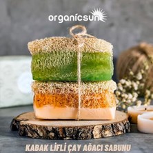 Emdeco Doğal Kabak Lifli Çay Ağacı Sabunu 120 gr x 3 Adet Tüm Cilt Tipleri Için Sivilce ve Siyah Nokta Karşıtı