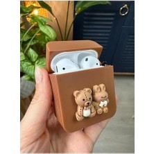 Emdeco 1. Nesil ve 2. Nesil ile Uyumlu Ayıcık Tasarımlı Kalın Silikon Kılıf - Brown