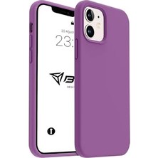 Emdeco Kılıf Ince Sıvı Silikon 3 Katmanlı Tam Kaplamalı Yumuşak Jel Kauçuk Kılıf Kapak (Mat Mor, 11)