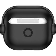 Uray Home Labs 4 Uyumlu Djpods Sert Malzemeli Dayanıklı Koruyucu Kilitli Kapak Askı Aparatlı Kılıf (Siyah - Siyah)