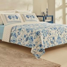 MiraLive Asul Çift Kişilik Nevresim Takımı Mavi