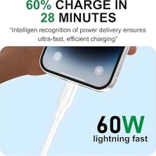 Emdeco 60W Type-C To Type-C Hızlı Şarj ve Data Kablosu 1.2 Metre