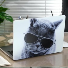 Emdeco Pro 13 Kılıf – A2338 M1 M2, A2251 A2289 A1706 A1708 A1989 A2159 Uyumlu – Tpu Sert Kapak, Lazer Uv Kedi Baskılı, Çizilmeye Dayanıklı Koruma Füme