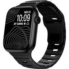 Emdeco Yumuşak Silikon Su Geçirmez Band, Ultra Kordonları ile Uyumlu 49/45/44/42 Mm, Iwatch Serisi 8 7 6 5 4 3 2 1 Se Ultra Için Erkek Kadın Spor Kordonu