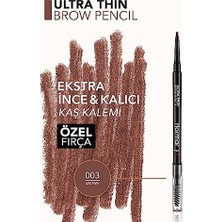 MiraLive Ultra Thin Fırça Başlıklı & Asansörlü Ucu Ince Kaş Kalemi 003 Brown