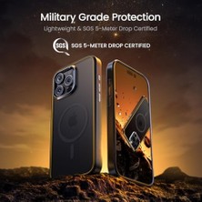 Emdeco Manyetik Kılıf 16 Pro ile Uyumlu Ince Darbeye Dayanıklı Magsafe Telefon Kılıfı Askeri Sınıf Düşme Korumalı, Siyah (16 Pro)