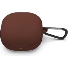 Emdeco Galaxy Buds Live Için Kılıf Mat Silikon Kahverengi [buds Live ile Uyumlu Kılıf - Kahverengi]